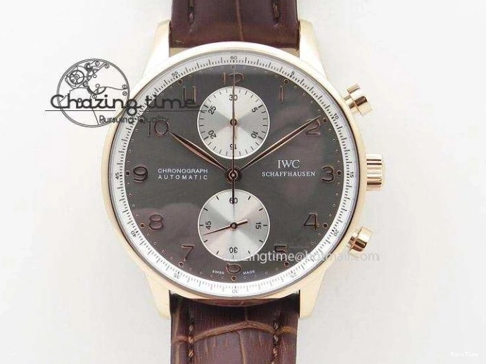 MIROTIME 0405 Bold Portuguese Real PR IW500704 ZF 1:1 Best Edition On Black Leather Strap A 7374